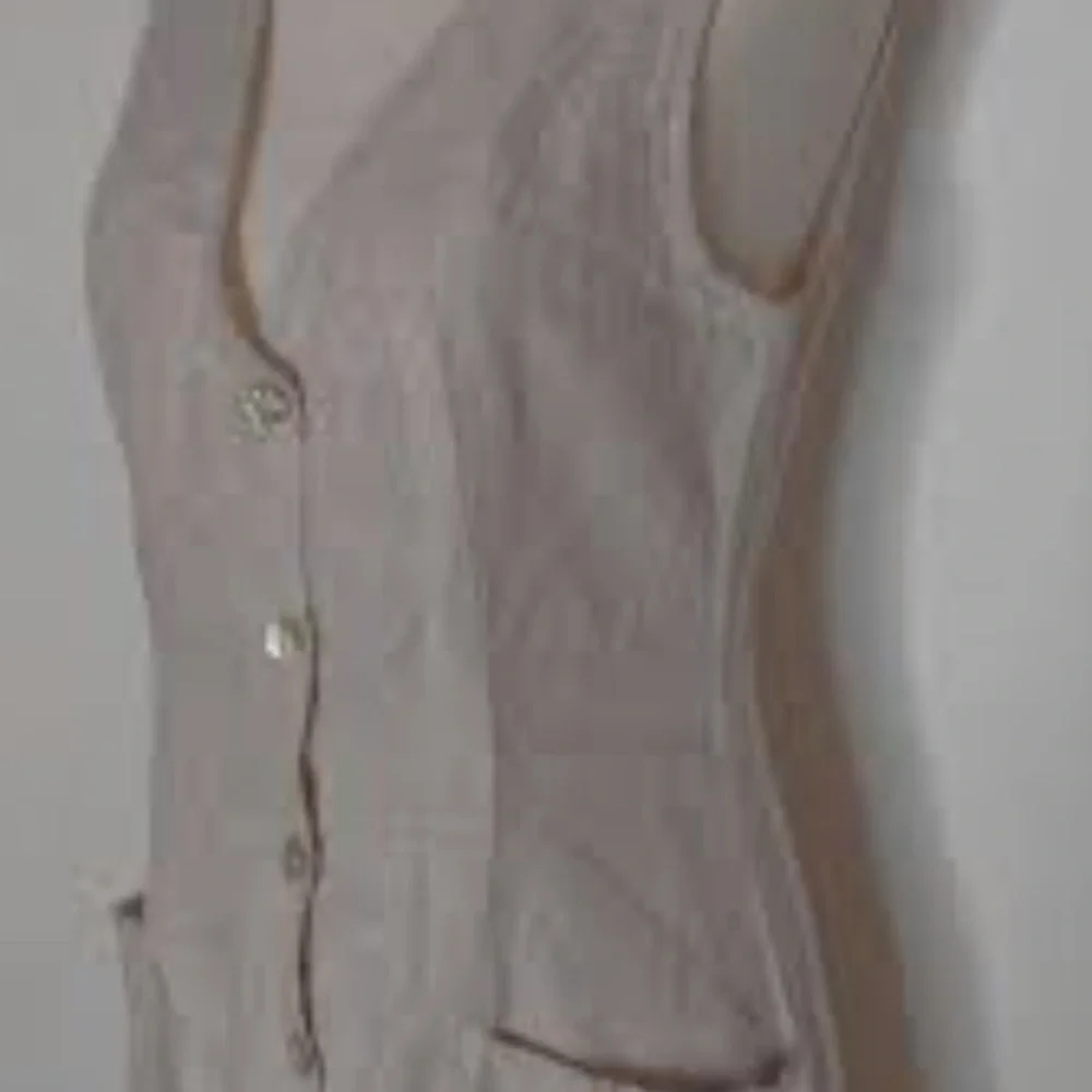 Tahari NWT Beige sand Button-Down Maxi Dress Linen with deep pockets - Picture 2 of 6